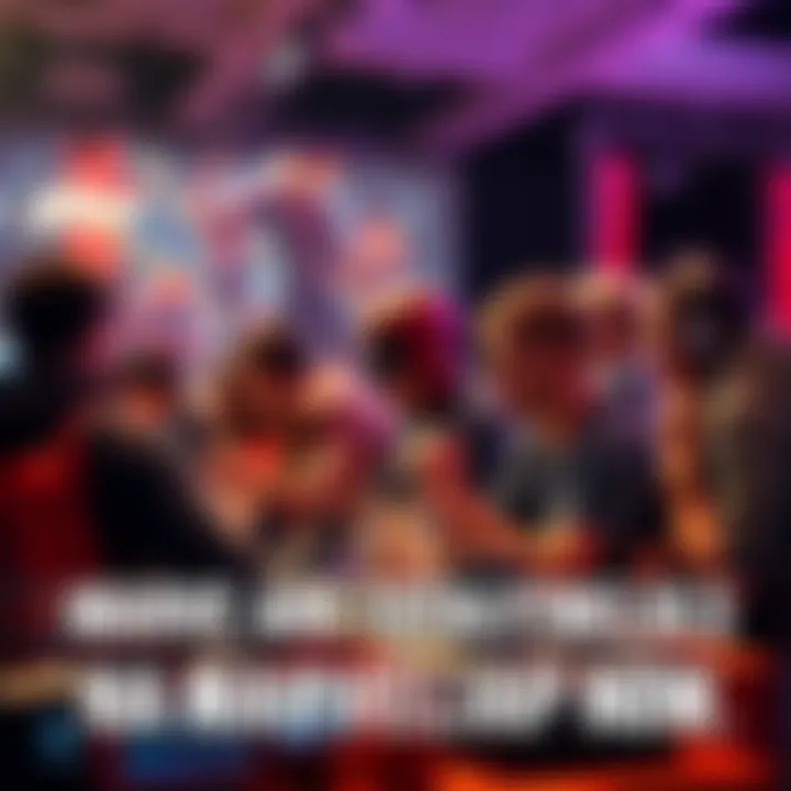 A group of players engaged in Marvel Snap, celebrating characters from the Daredevil show at a gaming event