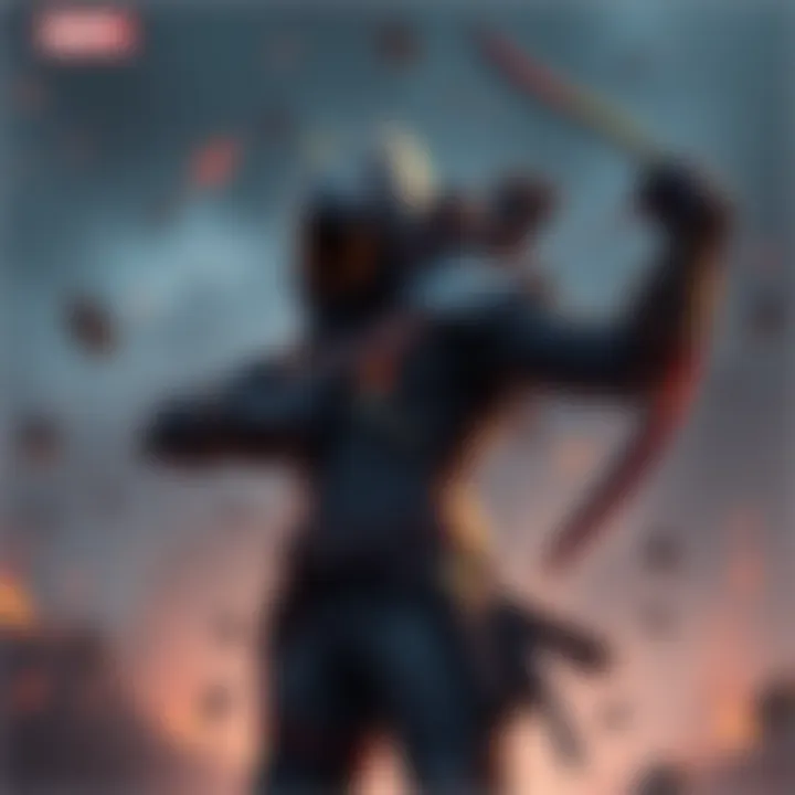 Marvel's Taskmaster Character Design A creative design of Marvel's Taskmaster, showcasing the character in a dynamic pose with a bow and kunai, highlighting unique armor and colors