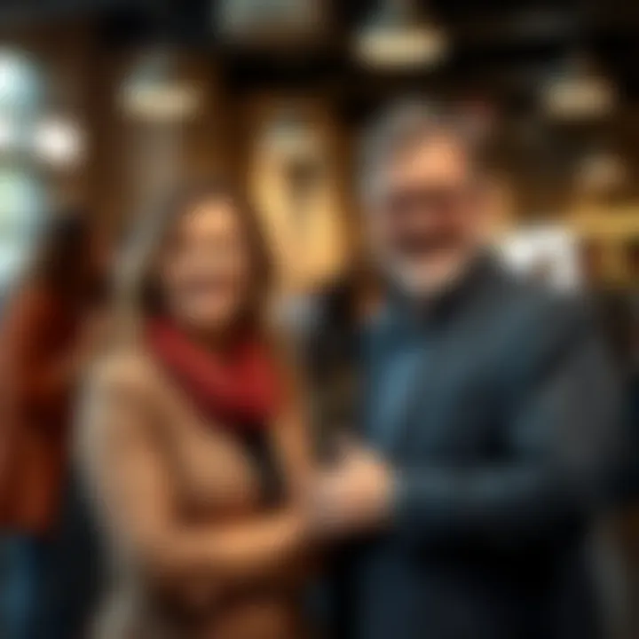 Mary and Mitch Inspiring Community Mary and Mitch standing together, smiling and engaging with community members during an event.