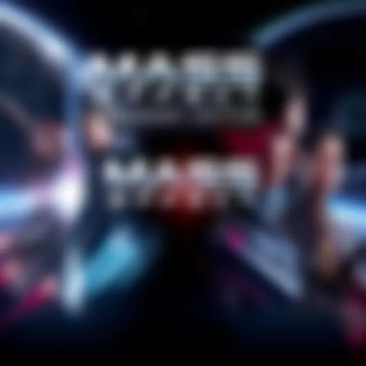 Cover art featuring characters from Mass Effect, with a sci-fi background showcasing space and a spaceship.
