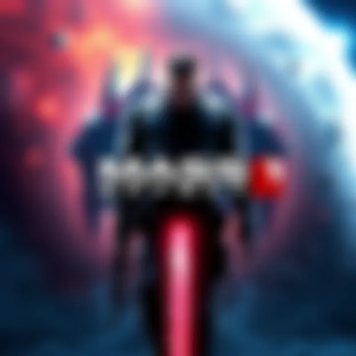 Cover of Mass Effect 1 showing the protagonist Commander Shepard standing in front of a spaceship amidst a cosmic background