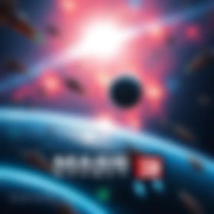 A breathtaking view of a vibrant galaxy with spaceships and planets from Mass Effect 3