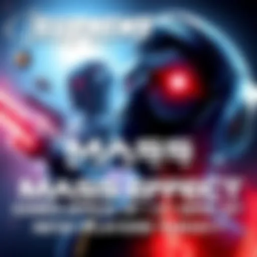 Mass Effect game cover art A visual representation of Mass Effect with characters and sci-fi elements from the trilogy