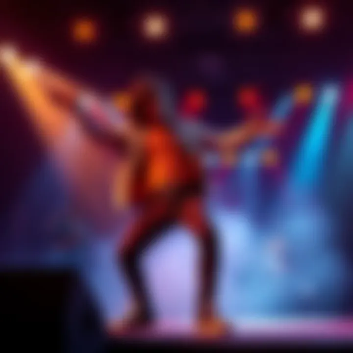 Master Cheeks shows off impressive dance moves on stage, channeling Mick Jagger's iconic style