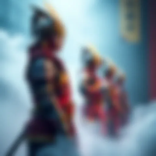 A character showcasing the Master Rank Doshagoma Armor with detailed patterns and vibrant colors, highlighting its unique features and design.