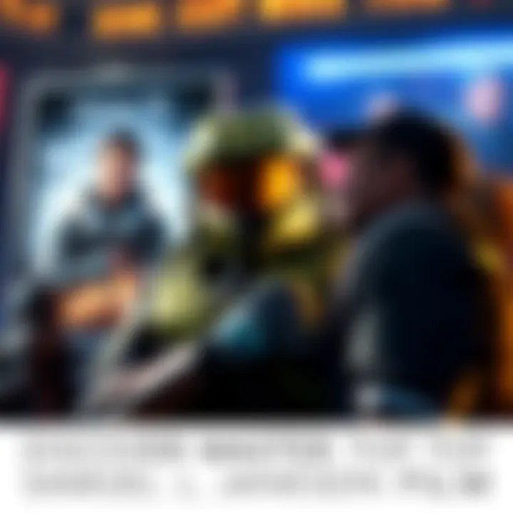 A scene featuring Master Chief pondering over a Samuel L. Jackson film, showcasing a cinematic poster in the background.