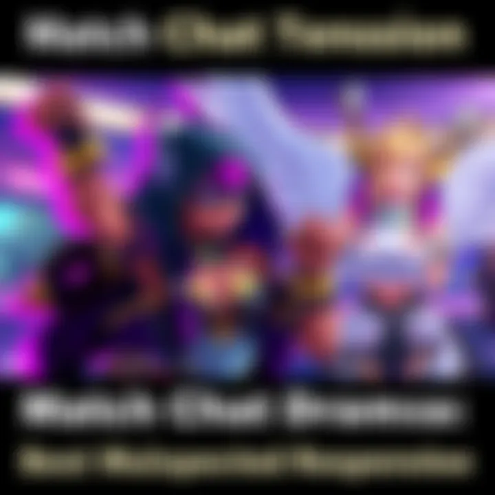 Match Chat Tension A Sombra character celebrating a takedown while a Mercy character looks frustrated in a gaming chat scene