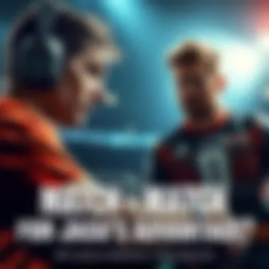 A tense scene of two players in a match, one looking uncertain while the other is confident, highlighting the controversy over the match outcome.