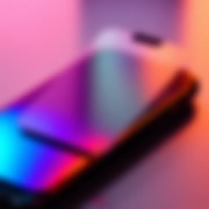 A close-up of a smartphone with a matte screen protector, showing reduced glare and improved visibility