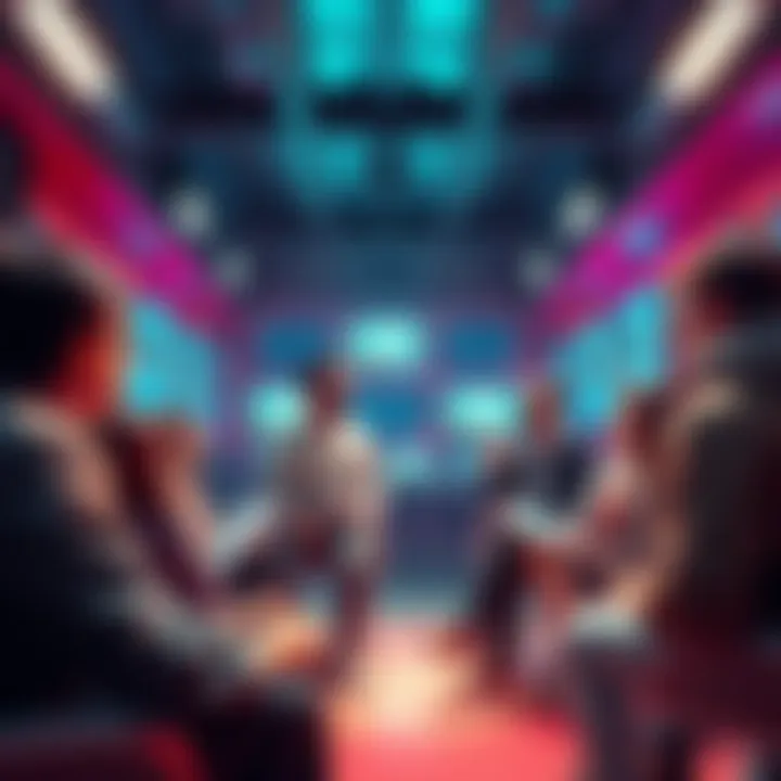 Matthewmatosis Concept Matthewmatosis discussing Logic Bombs with creators in a vibrant setting