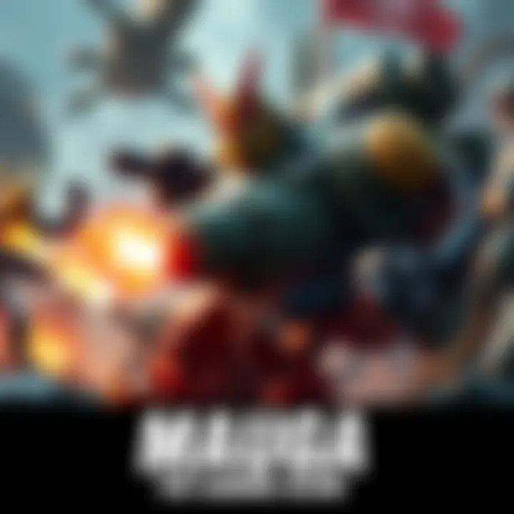 A tank character named Mauga engaging in battle, showcasing his strong presence in a gaming environment.