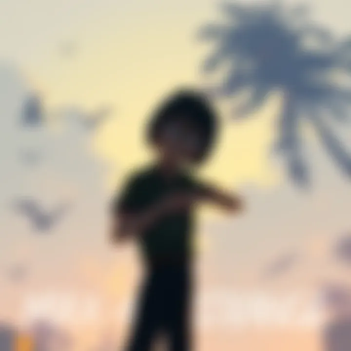 Max and Chloe standing together in a supportive pose, showcasing their friendship and emotional connection in a whimsical setting.