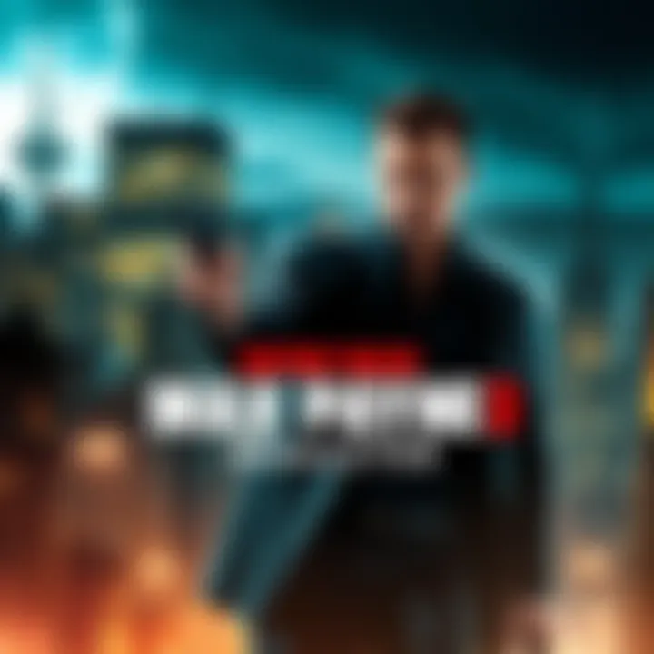 A stylized image of Max Payne with a city skyline background, showcasing the noir theme of the game.