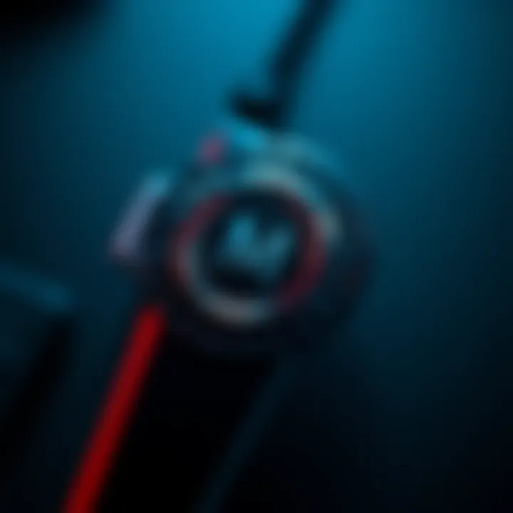 A close-up of Max's unique badge featuring abstract lines and shapes, symbolizing its potential meanings and significance.