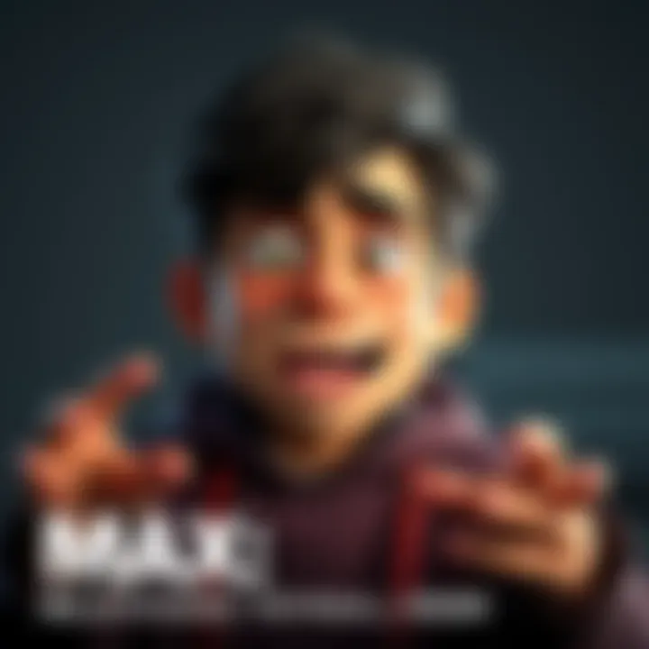 Character Max Expressing Emotions Max, a character, shows deep emotions through facial expressions and gestures, capturing relatable feelings