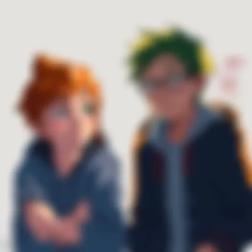 Max and Chloe in early game development Early design sketches of Max and Chloe showcasing their emotions and personalities during game development