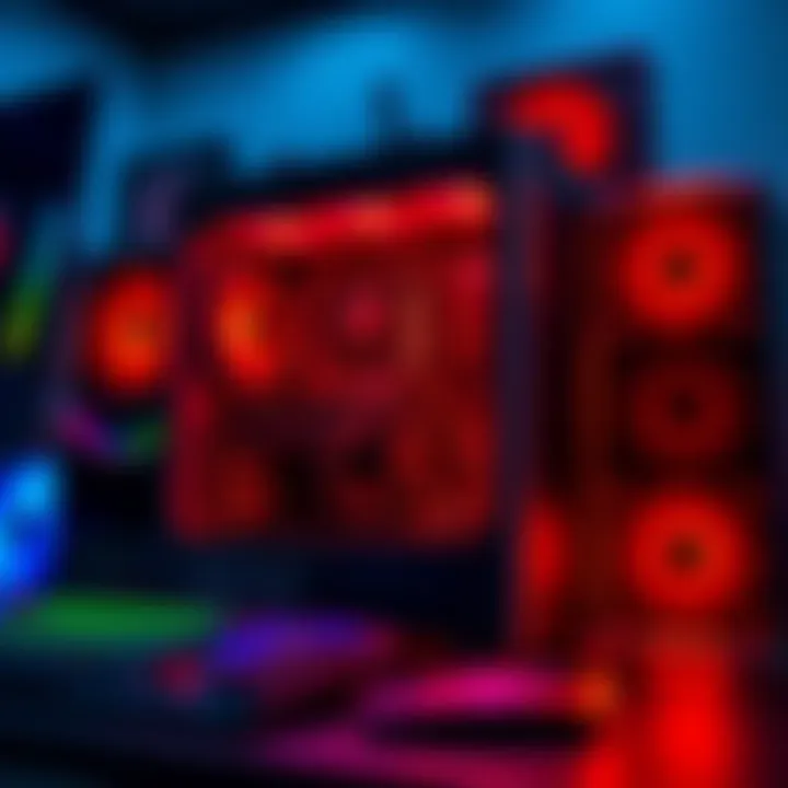 A high-end gaming PC with top-tier components displayed