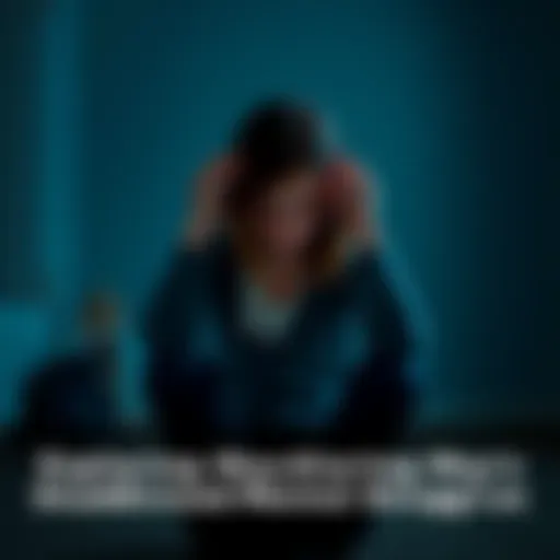 Max Reflecting on Her Past A young woman sits alone in a dimly lit room, looking contemplative as she holds her head in her hands, symbolizing her mental struggles related to past trauma.