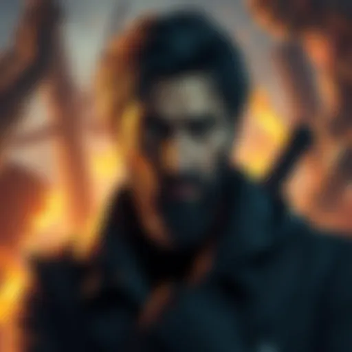 Maximillian Dood talking about Bloodborne with a confused expression, surrounded by a backdrop of gaming elements, showing his passion for the game.