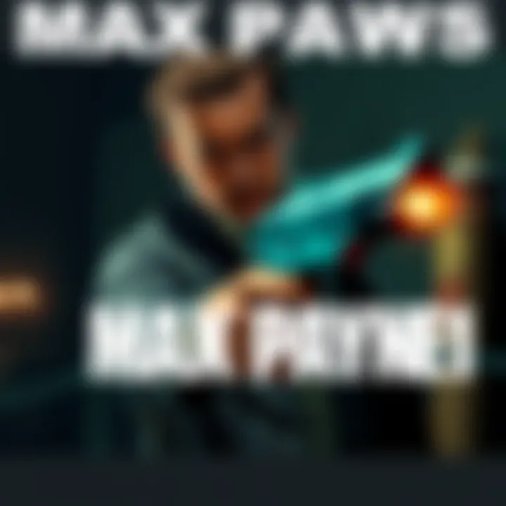 Max Payne character in action A gritty scene featuring Max Payne in a dark room, holding a gun with intense determination on his face, reflecting the classic game's atmosphere