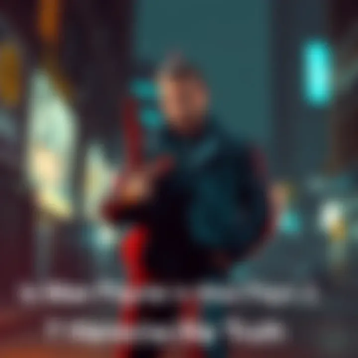 Max Payne, a gritty character, stands with a determined expression holding a gun, set against a dark urban backdrop, symbolizing his struggle.