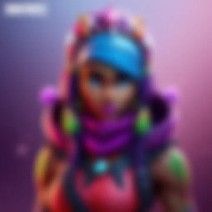 Maya skin from Fortnite shown with her customizable features and vibrant colors
