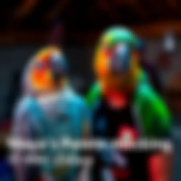 A parrot at Alveus Sanctuary mimicking the Xbox notification sound, with Maya smiling nearby, showcasing the joy of pet ownership.