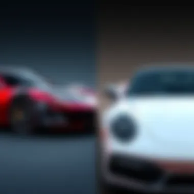 Side-by-side view of Mazda Furai and Porsche 911 Turbo S showcasing their sleek designs