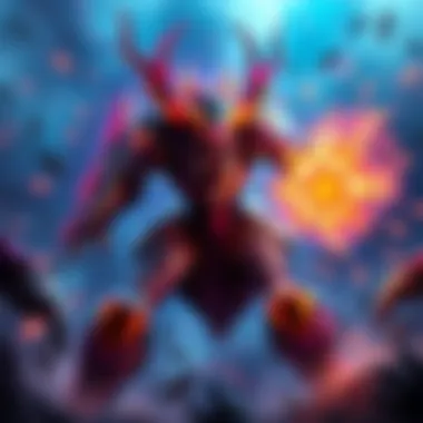 A digital illustration showing Mecha'thun's hero power in action with vibrant colors and effects, highlighting the need for a unique animation.