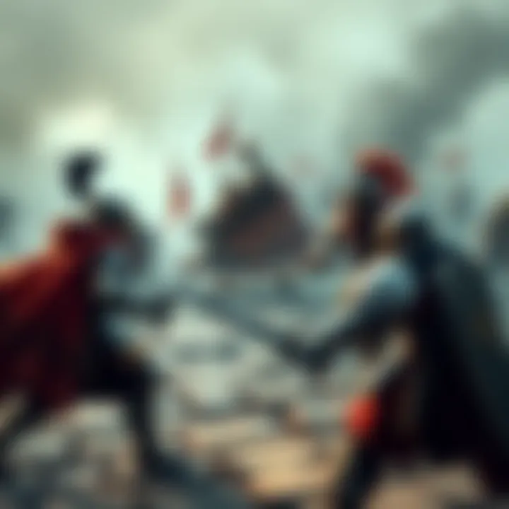 Medieval Combat Scene Knights and trolls engage in a turn-based battle on a grid, showcasing the medieval combat style of early 2000s PS2 games.