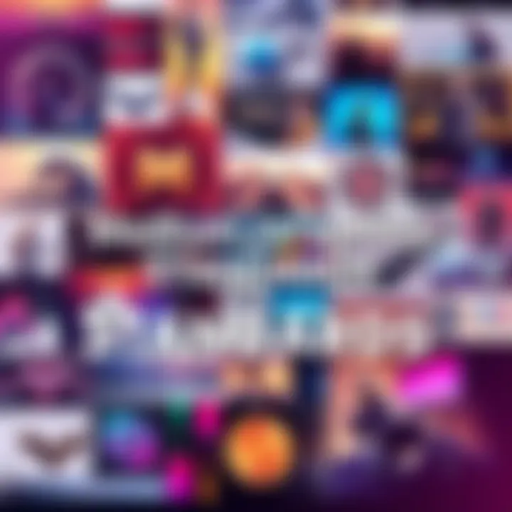A collage illustrating the essential features of medium graphics, showcasing quality designs and clarity in visual content.