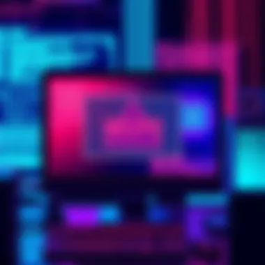 Illustration of a computer screen displaying the Meepo exploit alert with warning signs