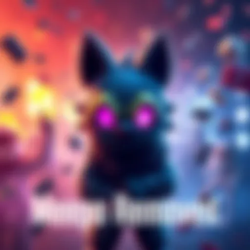 A visual representation of a popular game character, Meepo, with a striking background showing chaos and reactions from gamers after its removal.