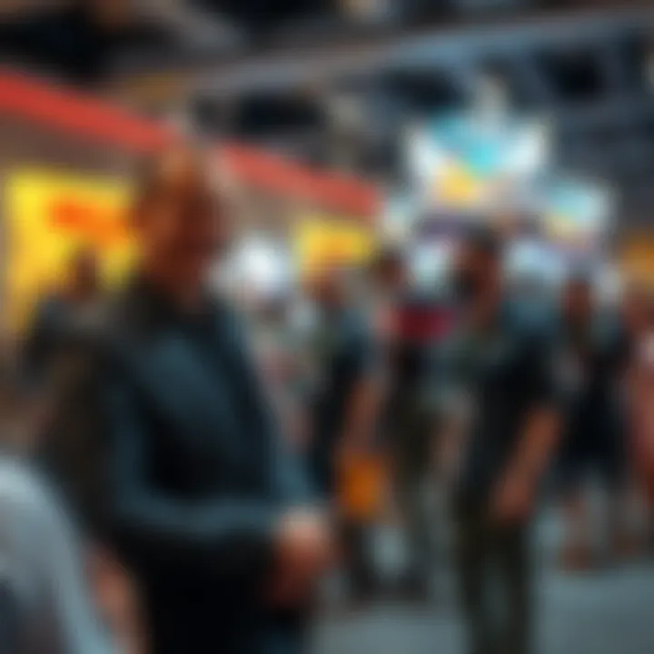 David Bateson smiling and interacting with fans at Megacon, dressed as Agent 47, with a warm atmosphere around him