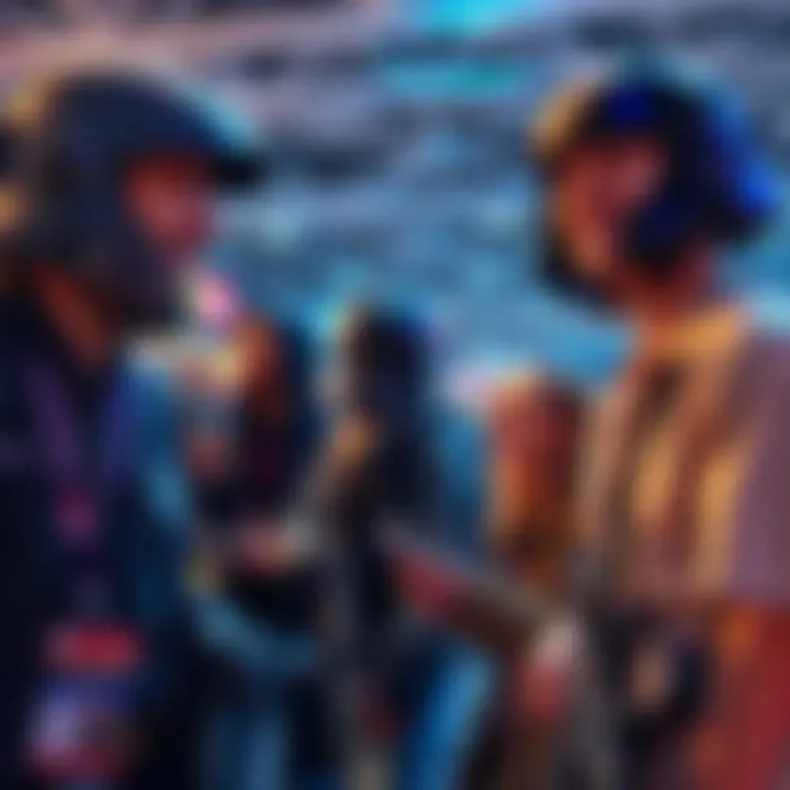 Group of enthusiasts connecting at C2E2, sharing smiles and excitement