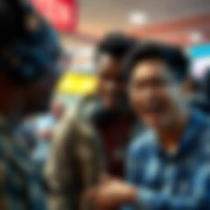 A surprised person laughing during an unexpected encounter with Zenon in a casual setting.