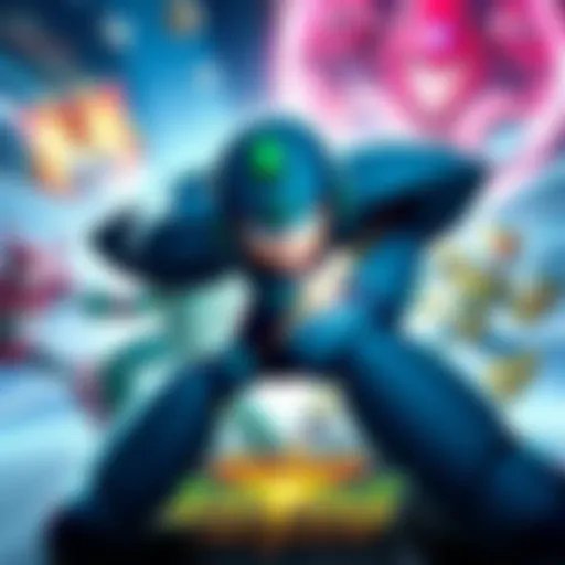 Screenshot showcasing the Mega Man Star Force Legacy Collection with characters and gameplay features