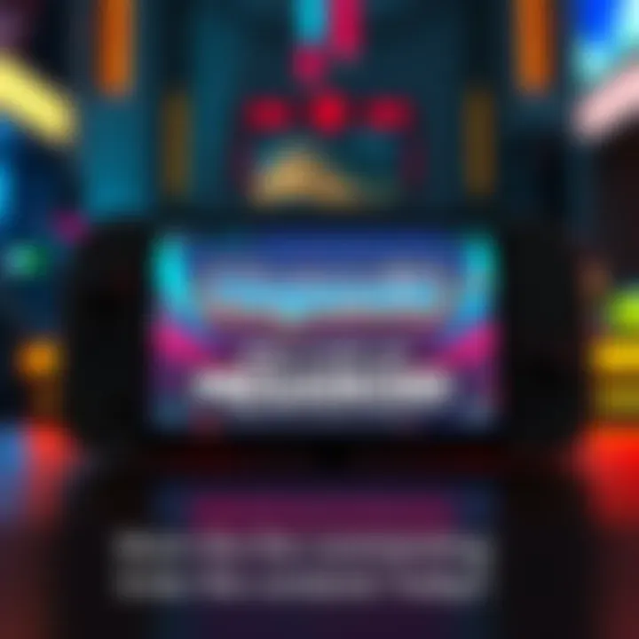 Graphic showing a gaming console with the game Meganoid displayed on the screen and a call to action to enter the contest by commenting.