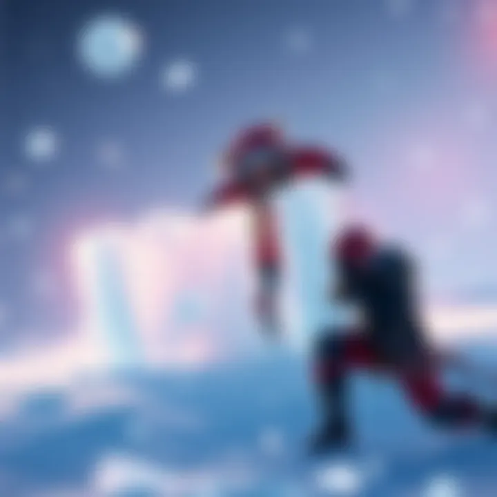 Mei Player Creates Winning Wall A Mei player builds an ice wall in a competitive match, helping the red team secure victory.