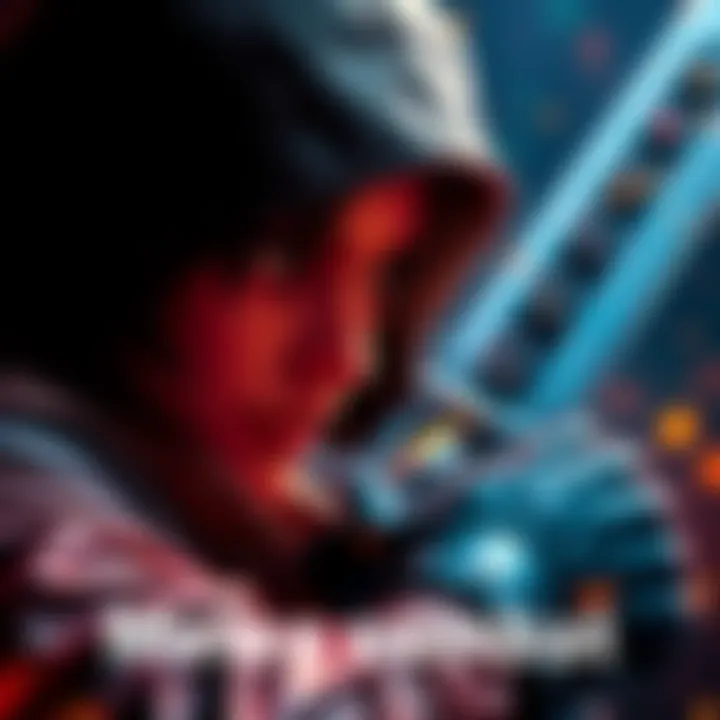 Melee Combat in Video Games A close-up of a character wielding a sword, ready to engage in melee combat, showcasing intense action and dramatic lighting.
