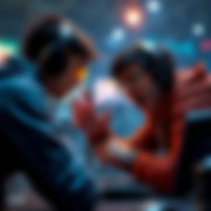 Melee combat frustration A keyboard and mouse player struggles with auto targeting in a melee combat game, showing signs of annoyance and loss of control.