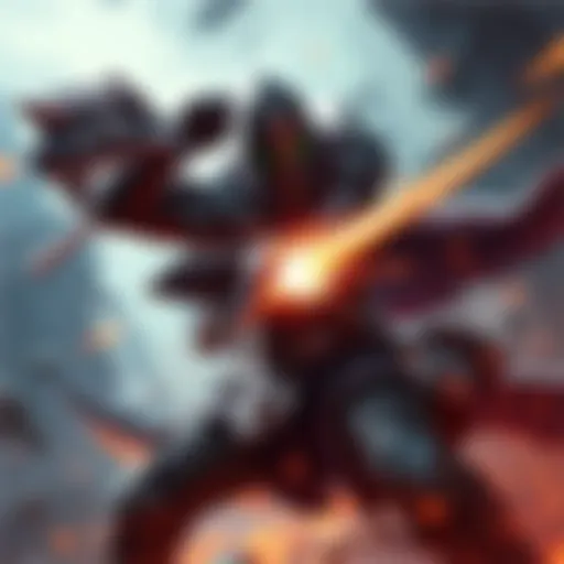 A melee character delivering a powerful critical strike in a battle scene, showcasing dynamic action and intense focus