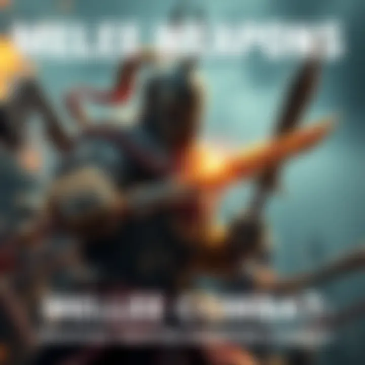 A warrior holding a sledgehammer and a dagger, preparing for battle in a game setting, emphasizing melee combat.