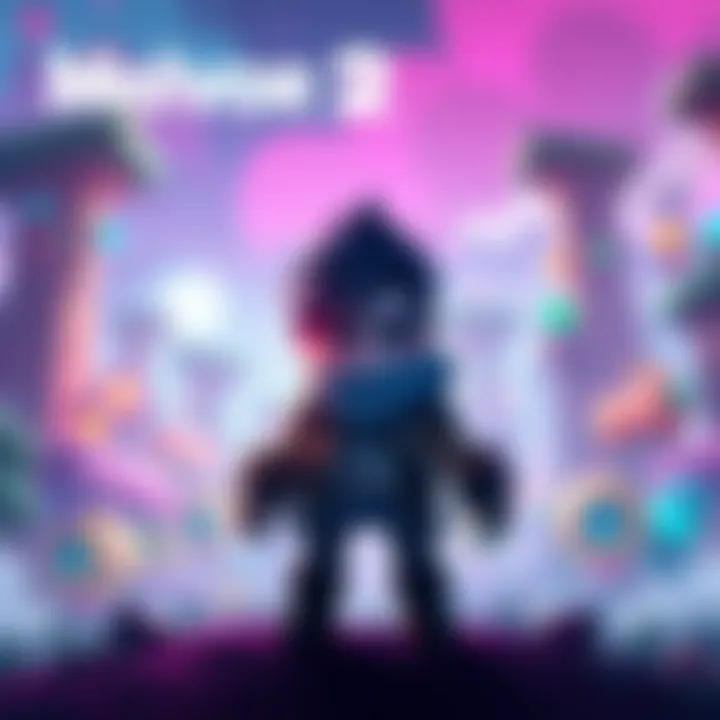 A character from Melvor Idle 2 standing in a vibrant game world with new features and improvements visible in the background