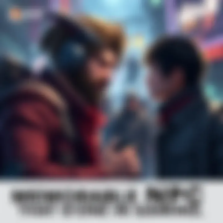 A captivating non-playable character interacting with a player in a vibrant game world, showcasing player engagement through dialogue and emotions.