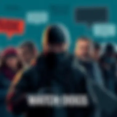 A collage of key characters from WATCH_DOGS including Aiden and the Pizza Guy sharing memorable lines, showcasing their unique dialogue styles.