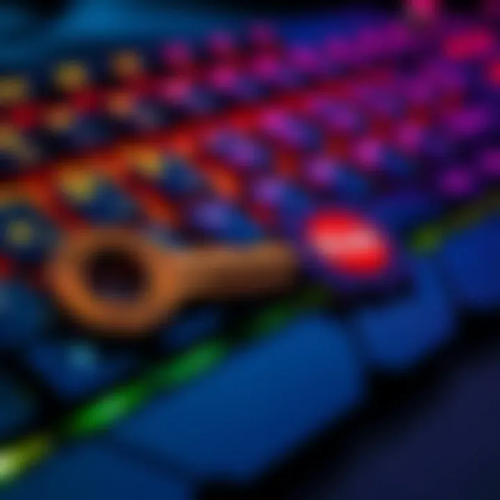 Men Assault Squad Game Key An illustration of a gaming keyboard and a key with the Men Assault Squad logo, hinting at a key giveaway on G2A.