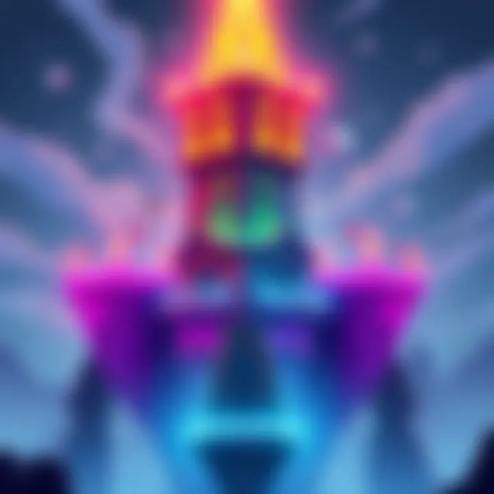 Mercrazzle Dip 2 Tower A colorful tower map for Mercrazzle Dip 2 featuring checkpoints and beginner-friendly sections