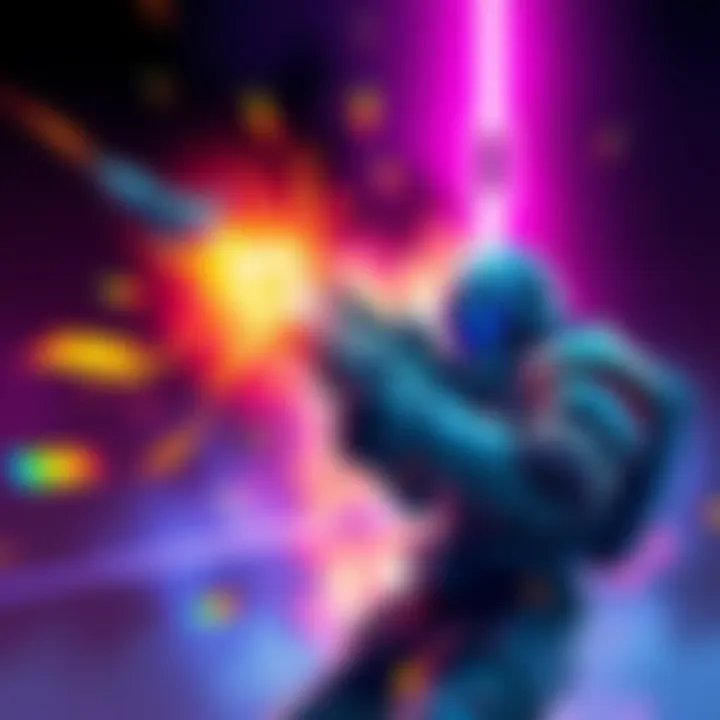 A player using the Mercury-A weapon with ada mod in a PvP battle, showcasing its power and impact.