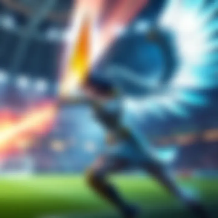 Mercy using healing beams in a stadium while comparing ATKSPD and weapon power.